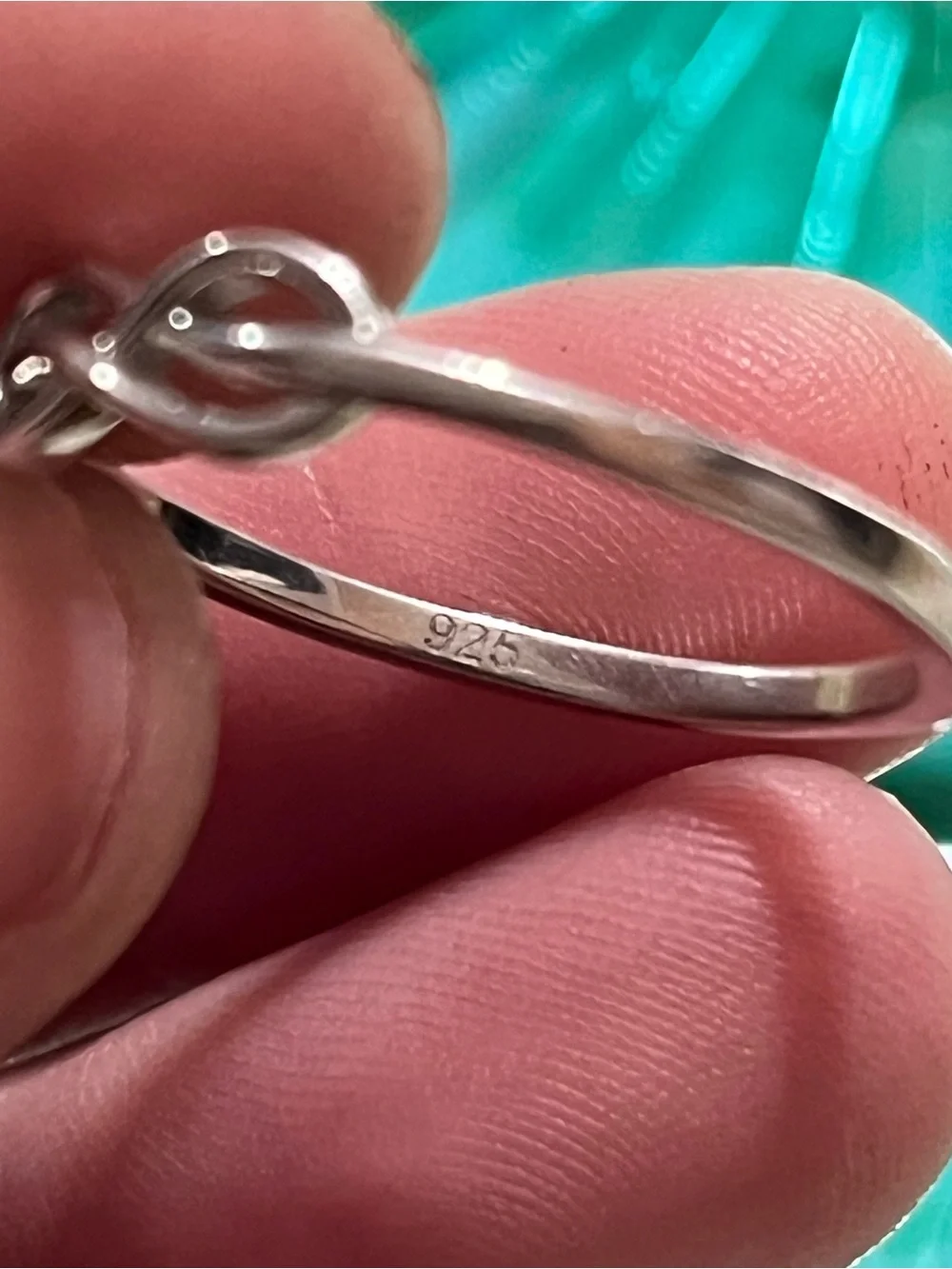 Sterling Silver 925 Infinity Knot Size 9.75 Ring